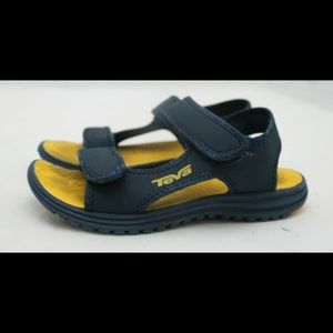 Teva Y Blue and Yellow Waterproof Hiking Sandals